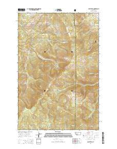 Casey Peak Montana Current topographic map, 1:24000 scale, 7.5 X 7.5 Minute, Year 2014