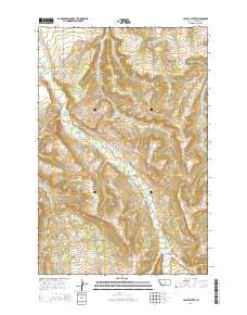 Castle Butte Montana Current topographic map, 1:24000 scale, 7.5 X 7.5 Minute, Year 2014
