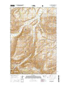 Cayuse Basin Montana Current topographic map, 1:24000 scale, 7.5 X 7.5 Minute, Year 2014