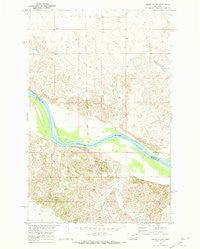 Cedar Coulee Montana Historical topographic map, 1:24000 scale, 7.5 X 7.5 Minute, Year 1969
