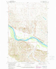 Cedar Coulee Montana Historical topographic map, 1:24000 scale, 7.5 X 7.5 Minute, Year 1969