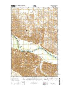 Cedar Coulee Montana Current topographic map, 1:24000 scale, 7.5 X 7.5 Minute, Year 2014