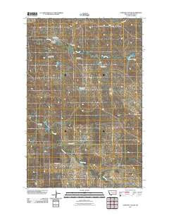 Cemetery Coulee Montana Historical topographic map, 1:24000 scale, 7.5 X 7.5 Minute, Year 2011