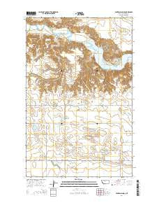 Central School Montana Current topographic map, 1:24000 scale, 7.5 X 7.5 Minute, Year 2014