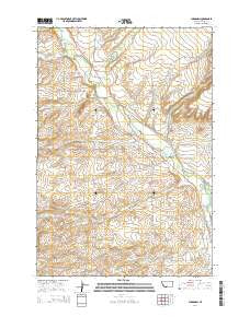 Chadborn Montana Current topographic map, 1:24000 scale, 7.5 X 7.5 Minute, Year 2014