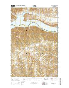 Chain Buttes Montana Current topographic map, 1:24000 scale, 7.5 X 7.5 Minute, Year 2014