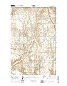 Chapman Coulee Montana Current topographic map, 1:24000 scale, 7.5 X 7.5 Minute, Year 2014