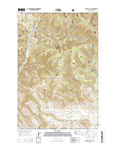 Charcoal Gulch Montana Current topographic map, 1:24000 scale, 7.5 X 7.5 Minute, Year 2014