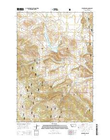 Checkerboard Montana Current topographic map, 1:24000 scale, 7.5 X 7.5 Minute, Year 2014