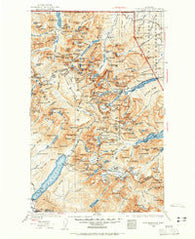 Chief Mountain Montana Historical topographic map, 1:125000 scale, 30 X 30 Minute, Year 1938