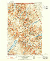 Chief Mountain Montana Historical topographic map, 1:125000 scale, 30 X 30 Minute, Year 1938