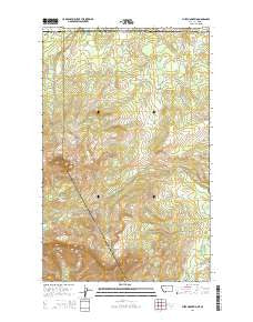 Chief Mountain Montana Current topographic map, 1:24000 scale, 7.5 X 7.5 Minute, Year 2014