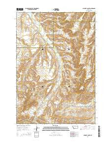 Chilkoot Coulee Montana Current topographic map, 1:24000 scale, 7.5 X 7.5 Minute, Year 2014