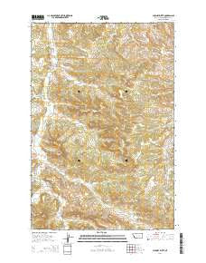 Chimney Butte Montana Current topographic map, 1:24000 scale, 7.5 X 7.5 Minute, Year 2014
