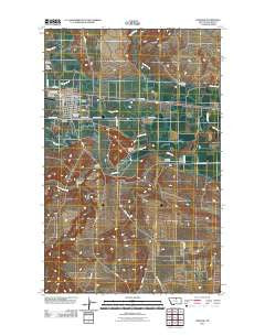Chinook Montana Historical topographic map, 1:24000 scale, 7.5 X 7.5 Minute, Year 2011