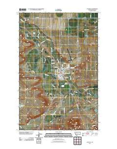 Choteau Montana Historical topographic map, 1:24000 scale, 7.5 X 7.5 Minute, Year 2011