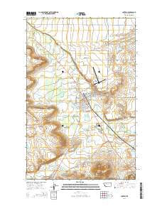 Choteau Montana Current topographic map, 1:24000 scale, 7.5 X 7.5 Minute, Year 2014