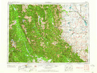 Choteau Montana Historical topographic map, 1:250000 scale, 1 X 2 Degree, Year 1958