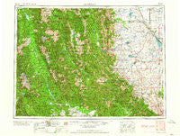 Choteau Montana Historical topographic map, 1:250000 scale, 1 X 2 Degree, Year 1958