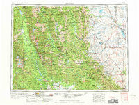 Choteau Montana Historical topographic map, 1:250000 scale, 1 X 2 Degree, Year 1962