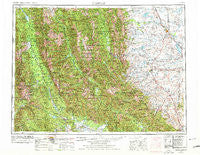 Choteau Montana Historical topographic map, 1:250000 scale, 1 X 2 Degree, Year 1955