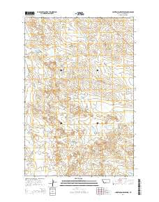 Christenson Reservoir Montana Current topographic map, 1:24000 scale, 7.5 X 7.5 Minute, Year 2014