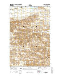 Clanton Coulee Montana Current topographic map, 1:24000 scale, 7.5 X 7.5 Minute, Year 2014