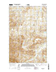 Cleveland Montana Current topographic map, 1:24000 scale, 7.5 X 7.5 Minute, Year 2014