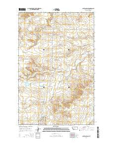 Cleveland NW Montana Current topographic map, 1:24000 scale, 7.5 X 7.5 Minute, Year 2014