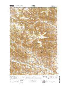 Clubfoot Creek Montana Current topographic map, 1:24000 scale, 7.5 X 7.5 Minute, Year 2014