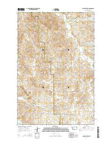 Cluster Buttes Montana Current topographic map, 1:24000 scale, 7.5 X 7.5 Minute, Year 2014