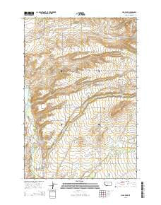 Clyde Park Montana Current topographic map, 1:24000 scale, 7.5 X 7.5 Minute, Year 2014