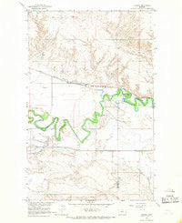 Coburg Montana Historical topographic map, 1:24000 scale, 7.5 X 7.5 Minute, Year 1964