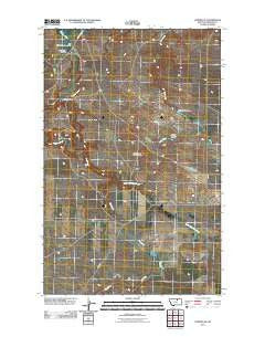 Coburg SE Montana Historical topographic map, 1:24000 scale, 7.5 X 7.5 Minute, Year 2011