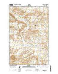 Coburn Butte Montana Current topographic map, 1:24000 scale, 7.5 X 7.5 Minute, Year 2014