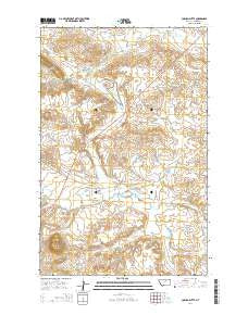 Coburn Butte Montana Current topographic map, 1:24000 scale, 7.5 X 7.5 Minute, Year 2014