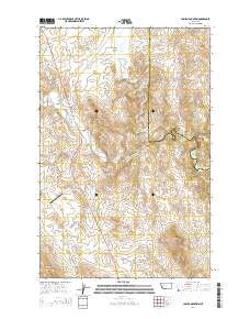 Coburn Mountain Montana Current topographic map, 1:24000 scale, 7.5 X 7.5 Minute, Year 2014