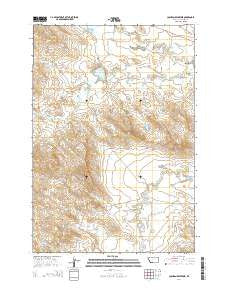 Cochran Reservoir Montana Current topographic map, 1:24000 scale, 7.5 X 7.5 Minute, Year 2014
