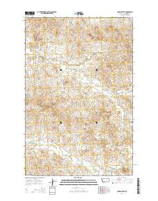 Coffin Butte Montana Current topographic map, 1:24000 scale, 7.5 X 7.5 Minute, Year 2014