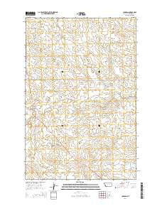 Cohagen Montana Current topographic map, 1:24000 scale, 7.5 X 7.5 Minute, Year 2014