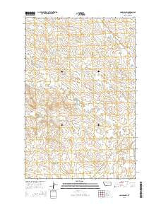 Cohagen SW Montana Current topographic map, 1:24000 scale, 7.5 X 7.5 Minute, Year 2014