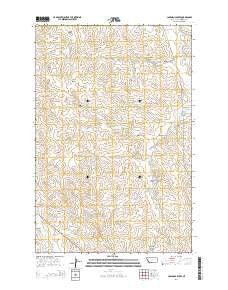 Coleman Coulee Montana Current topographic map, 1:24000 scale, 7.5 X 7.5 Minute, Year 2014