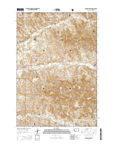 Coleman Draw Montana Current topographic map, 1:24000 scale, 7.5 X 7.5 Minute, Year 2014