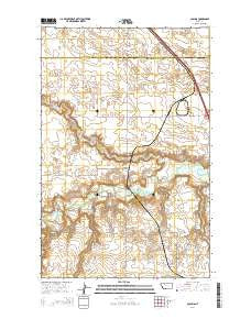 Collins Montana Current topographic map, 1:24000 scale, 7.5 X 7.5 Minute, Year 2014
