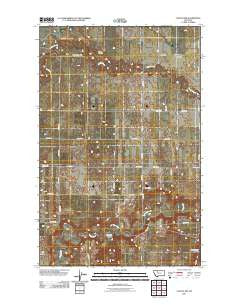Collins NW Montana Historical topographic map, 1:24000 scale, 7.5 X 7.5 Minute, Year 2011