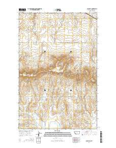 Collins SE Montana Current topographic map, 1:24000 scale, 7.5 X 7.5 Minute, Year 2014
