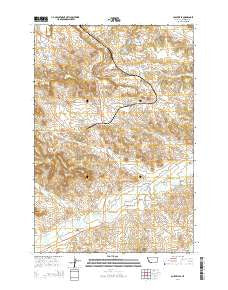 Colstrip SE Montana Current topographic map, 1:24000 scale, 7.5 X 7.5 Minute, Year 2014