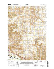 Columbus East Montana Current topographic map, 1:24000 scale, 7.5 X 7.5 Minute, Year 2014
