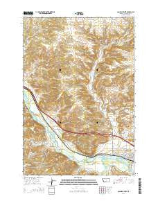 Columbus West Montana Current topographic map, 1:24000 scale, 7.5 X 7.5 Minute, Year 2014