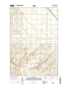 Comanche Montana Current topographic map, 1:24000 scale, 7.5 X 7.5 Minute, Year 2014